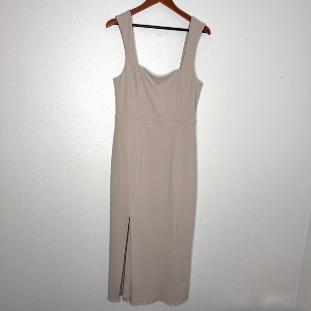 Show Me Your Mumu Show Me the Ring Champagne‎ Stretch Eden Midi Dress